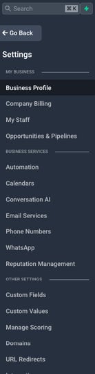 AutoClients Settings Menu