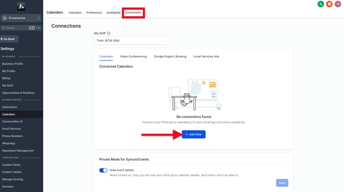 Calendar Connections