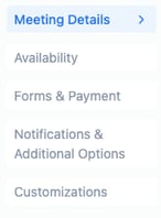 Calendar Setting Meeting Details