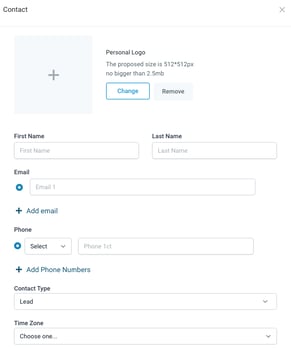 Contact Creation Form