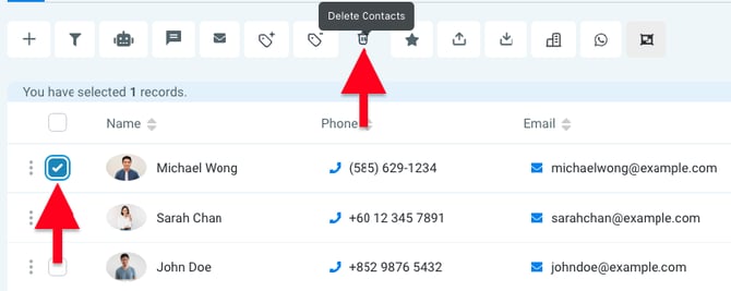 Contacts Deletion
