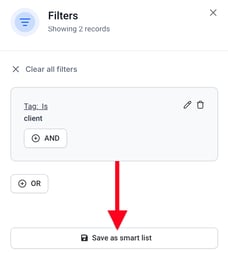 Contacts Smart List Saving